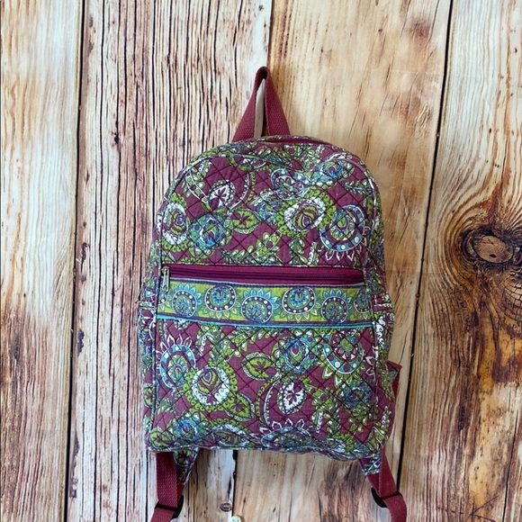 Back‎ Pack Paisley’s Purple and Green Backpack with Floral Design - Picture 1 of 6
